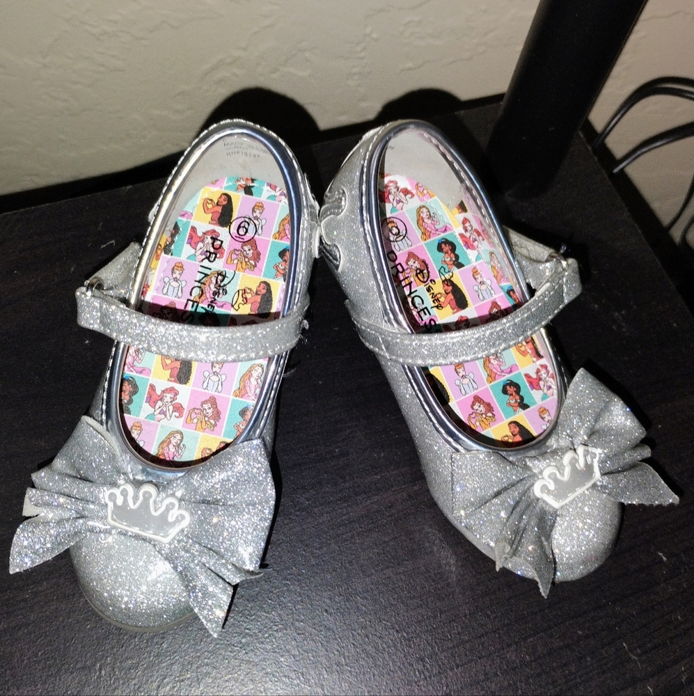 Disney Silver Toddler Glitter High Heels